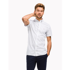 Tommy Hilfiger pánská bílá vzorovaná košile Star - XL (0K5)
